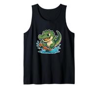 Monopatín Crocodile Splash Retro Camiseta sin Mangas