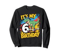 Monopatín de Dinosaurio It's My 6th Birthday Sudadera