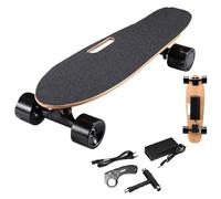Monopatín eléctrico con control remoto, frenado suave, 4 opciones de velocidad, resistencia de 6 a 8 km, adecuado para adultos y adolescentes principiantes