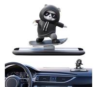 Monopatín guión ornamento | Adorno del salpicadero del coche, adorno del tablero, decoración del oso del patín divertido, accesorios CAR para la decoración del coche