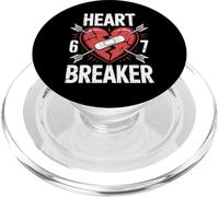 Monopatín Heart Breaker Anti Valentine 6 7 Seis Siete Meme PopSockets PopGrip para MagSafe