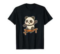 Monopatín Kawaii Panda Cartoon Camiseta
