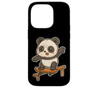 Monopatín Kawaii Panda Cartoon Carcasa para iPhone 14 Pro