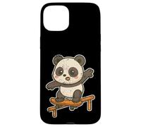Monopatín Kawaii Panda Cartoon Carcasa para iPhone 15 Plus