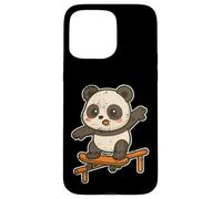 Monopatín Kawaii Panda Cartoon Carcasa para iPhone 15 Pro MAX