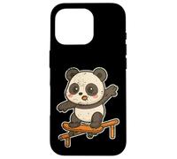 Monopatín Kawaii Panda Cartoon Carcasa para iPhone 16 Pro