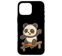 Monopatín Kawaii Panda Cartoon Carcasa para iPhone 16 Pro MAX