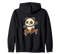Monopatín Kawaii Panda Cartoon Sudadera con Capucha
