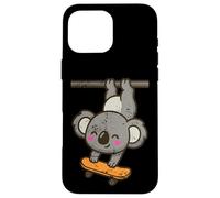 Monopatín Koala Hangout Cartoon Carcasa para iPhone 16 Pro MAX