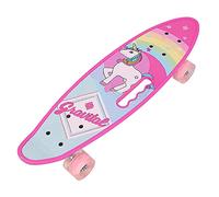 Monopatín Mini Cruiser con rodamientos ABEC-7 de 61 cm, monopatín completo con ruedas LED silenciosas, intermitentes, para niñas, niños y principiantes (rosa)