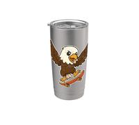 Monopatín Pájaro Retro Vaso térmico de acero inoxidable de doble pared