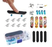Monopatín para niños de 12,5 x 6,5 x 2,3 cm | Mini Skateboards, Mini Skateboard Toy Set Beginners Small Skateboard For Home, Classroom, School, Party, Playroom - Indoor & Outdoor Fun Activity