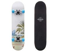 Monopatín patineta Retro Madera Skateboard Completo niños jóvenes Adultos Mejor Calidad Robusto Ligero Ruedas un Skateboard Madera (Beach)