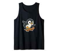 Monopatín Pingüino Retro Cartoon Camiseta sin Mangas