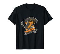 Monopatín Retro Lindo Pug Camiseta