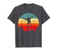 Monopatín Stunt Skater Joven Niños Regalo Camiseta, Hombre, Jaspeado Oscuro, L