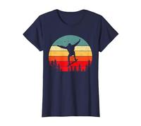 Monopatín Stunt Skater Joven Niños Regalo Camiseta, Mujer, Azul Marino, M