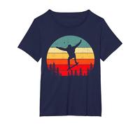 Monopatín Stunt Skater Joven Niños Regalo Camiseta, Mujer Tallas Grandes, Azul Marino, 2XL Grande