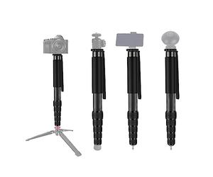 Monopié de Cámara Telescópico de 63 Pulgadas, Monopié de Fibra de Carbono de 6 Secciones con Almohadilla de Goma para Transporte, Compatible con SLR y Micro Single