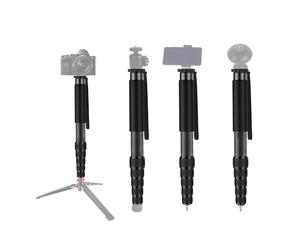Monopié de Cámara Telescópico de 63 Pulgadas, Monopié de Fibra de Carbono de 6 Secciones con Almohadilla de Goma para Transporte, Compatible con SLR y Micro Single