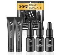 MONOPOLI Kit completo de cuidado facial para piel radiante: ** Este kit de cuidado de la piel de viaje Glow on the Go de Monopoli Skin contiene un suero BHA, vitamina C, hidratante y limpiador
