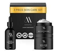 Monopoli Skin Clear Confidence Kit | Suero para el acné, almohadillas exfoliantes faciales y máscara limpiadora con BHA | Cuidado diario perfecto de la piel para mujeres y hombres |