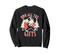Monopoly Christmas Own All The Gifts Distressed Poster Sudadera