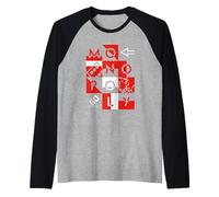 Monopoly Classic Grid Camiseta Manga Raglan