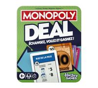Monopoly Deal, Juego de Cartas en Caja de Metal | a Partir de 8 años | 2 a 5 Jugadores | 15 min. | Juego Familiar para niños, Adolescentes y Adultos I Juego de Viaje (versión en francés)