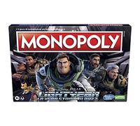 Monopoly: edición Lightyear de Disney Pixar, juego de mesa para familias y niños, juegos de mesa familiar, regalos para niños a partir de 8 años
