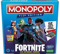 Monopoly Flip Edition: Fortnite - Juego de mesa Monopoly inspirado en el videojuego Fortnite, juegos de mesa para adultos y adolescentes