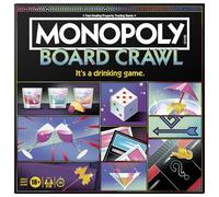 Monopoly Juego de Fiesta Board Crawl, Juego Oficial de Beber Monopoly para Adultos a Partir de 21 años, versión en inglés