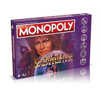 Monopoly Juego de mesa de laberinto Winning Moves, Goblin King explora el laberinto de Jim Henson con David Bowie, avance a Goblin City y The Staircase Room, regalo para niños a partir de 8 años