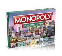 MONOPOLY Juego de mesa Worcester Edition: 2-6 jugadores, juegos de mesa familiares para niños y adultos, juegos de mesa para niños de 8 años en adelante, para niños y adultos, ideal para noche de