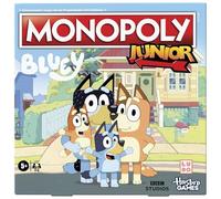 Monopoly Junior Bluey Edition - Juego de Mesa - A Partir de 5 años - Juega como Bluey, Bingo, su mamá y su papá - Diseño basado en la Serie Animada- Versión en español