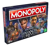 Monopoly: Marvel Studios' Black Panther: Wakanda Forever Edition - Juego de mesa para familias y niños a partir de 8 años, juego para 2-6 jugadores