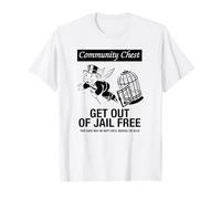 Monopoly Mr. Monopoly Get Out Of Jail Free Logo Camiseta