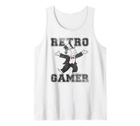 Monopoly Retro Gamer Mr. Monopoly Distressed Style Camiseta sin Mangas