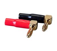 Monoprice 10 Par Ángulo Derecho 24 K Chapado en Oro Banana Altavoz Cable de Alambre Tornillo Enchufe Conectores