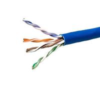 Monoprice 100877 1000 pies 24 AWG Cat5e 350 MHz UTP Elevador sólido nominal (CMR) Cable de cobre desnudo Ethernet a granel, gris (100877) azul 1000ft