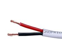 Monoprice 102820 - Cable de cobre puro sin oxígeno para altavoz de cobre puro sin oxígeno, 14 AWG, clasificación CL2, 102820, color blanco