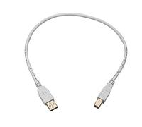Monoprice 108614 - Cable USB 2.0 A macho a B macho 28/24AWG, color blanco