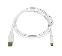 Monoprice 108633 - Cable USB 2.0 A macho a Mini-B de 5 pines macho 28/24AWG con núcleo de ferrita - blanco