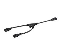 Monoprice 135118 Heavy Duty Splitter Power Cord - 2 Feet - Black | IEC 60320 C20 to 2x IEC 60320 C13, 14AWG, 15A, SJTW, 100-250V