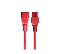 Monoprice Cable de alimentación Resistente - IEC 60320 C14 a IEC 60320 C15, 15 A, 1875 W, SJT, 125 V, 14 AWG, 3 pies, Rojo