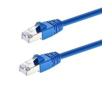 Monoprice Cable de conexión azul Cat6A de 14 pies con doble blindaje (S/FTP) 26AWG 10G de cobre puro sin enganches RJ45 Fullboot Series Ethernet