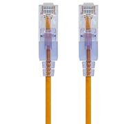 Monoprice Cable de conexión Ethernet Cat6A - 10 pies - Amarillo (paquete de 10) RJ45 sin enganches 550 MHz UTP puro alambre de cobre desnudo 10G 30AWG - Serie SlimRun