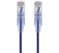 Monoprice Cable de conexión Ethernet Cat6A - 5 pies - Morado (paquete de 10) RJ45 550Mhz UTP puro alambre de cobre desnudo 10G 30AWG - Serie SlimRun