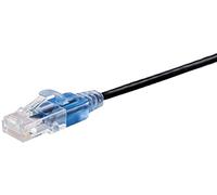 Monoprice Cable de conexión Ethernet Cat6A - 50 pies - Negro (Paquete de 5) Cable de Internet de Red - RJ45, Trenzado, UTP, Cable de Cobre Puro Desnudo, 30 AWG - SlimRun Series