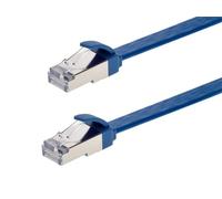 Monoprice Cable de conexión Ethernet Cat6A - Slim Flat U/FTP 30AWG moldeado Boot 0.91 m Azul